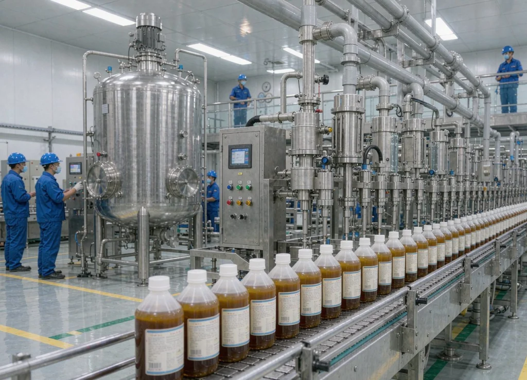 Formulation and filling line