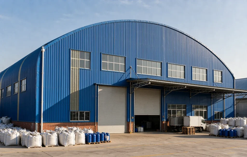 Workshop building and loading bay